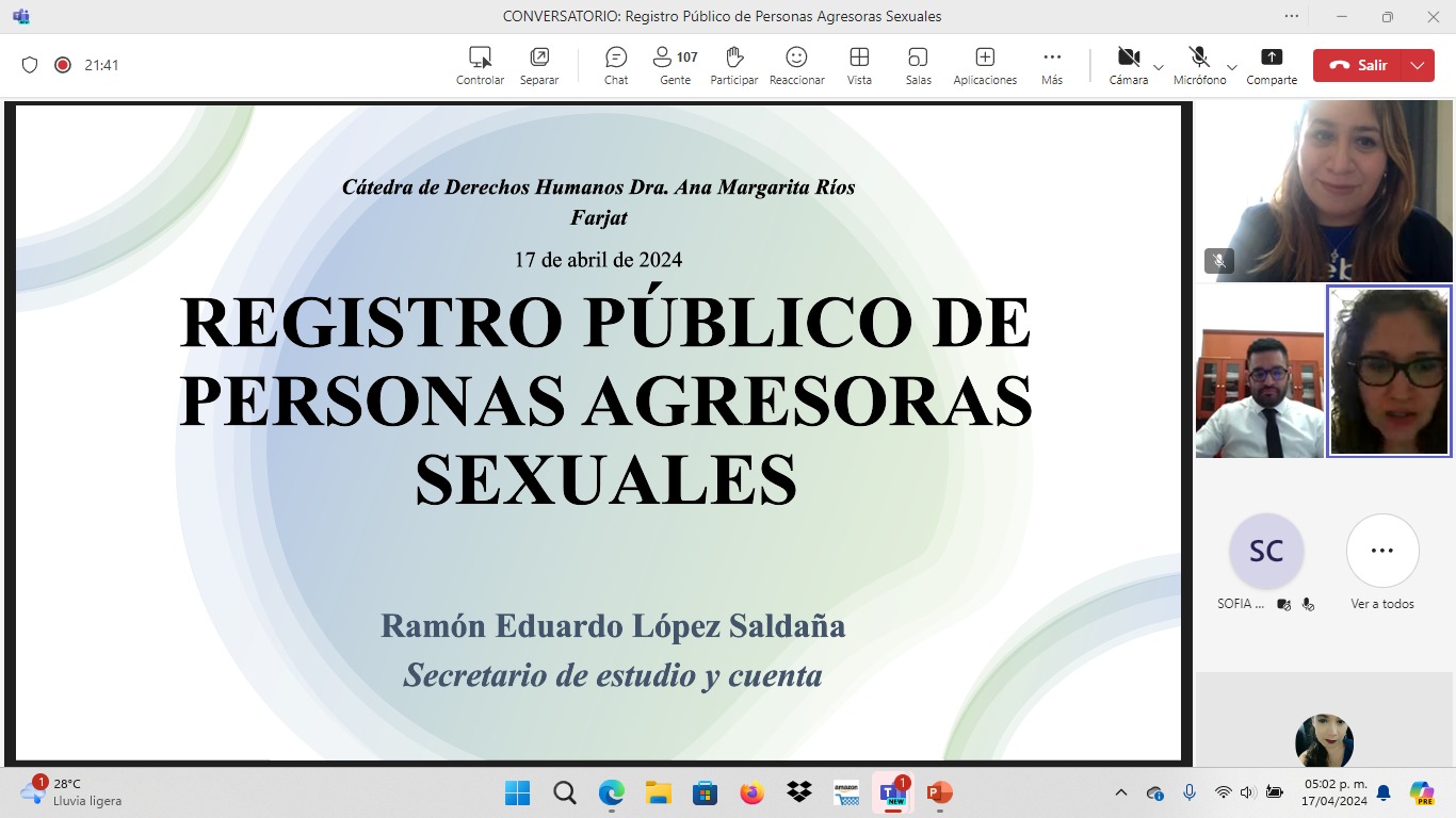 Conversatorio Registro público de personas agresoras sexuales